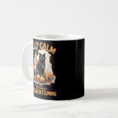 vrolijke hallowenkat koffiemok (Voorkant links)