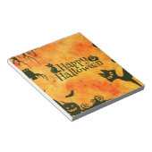 vrolijke hallowenkat notitieblok (Schuin)