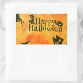 vrolijke hallowenkat rechthoekige sticker (Tas)
