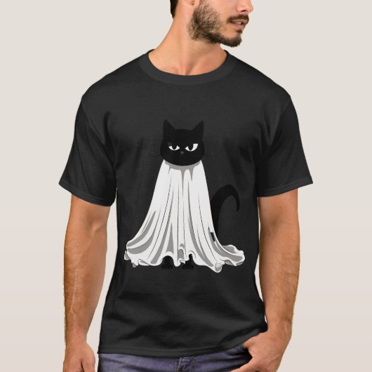 vrolijke hallowenkat t-shirt (Voorkant)