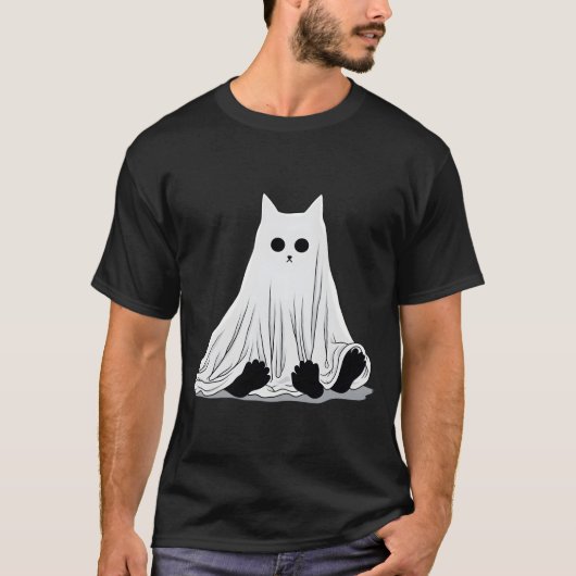 vrolijke hallowenkat t-shirt (Voorkant)