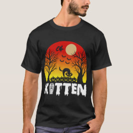 vrolijke hallowenkat t-shirt