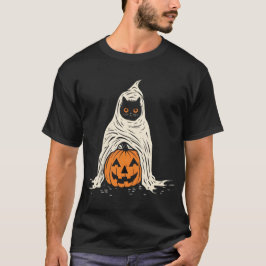 vrolijke hallowenkat t-shirt