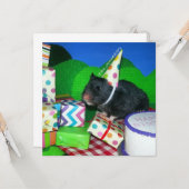 Vrolijke Hamster Birthday! Kaart (Voorkant / Achterkant in situ)