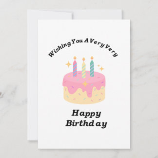 Vrolijke Happy Birthday Cake Wenskaart Kaart