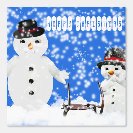 Vrolijke Happy Christmas-tekst Winter Snow Printed Behang