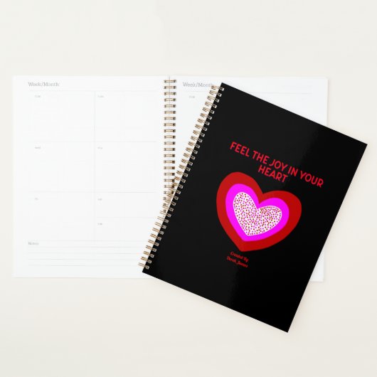 Vrolijke hart standaard planner (Display)