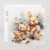 Vrolijke Hartverwarmende Kerstmis Feestdagenkaart (Voorkant / Achterkant)