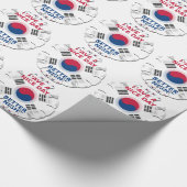 Vrolijke "Have a Nice Day" Koreaanse vlag Art ontw Cadeaupapier (Hoek)