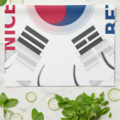 Vrolijke "Have a Nice Day" Koreaanse vlag Art ontw Theedoek (Gevouwen)