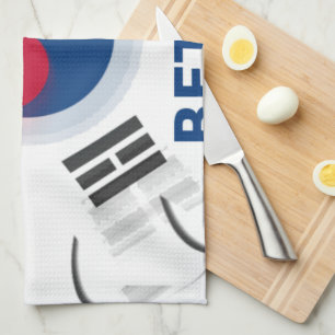 Vrolijke "Have a Nice Day" Koreaanse vlag Art ontw Theedoek