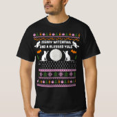 vrolijke heksen en gezegende kerstmis t-shirt (Voorkant)
