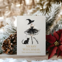 Vrolijke HeksenKerstmis Speelse Heks Douane Kerstk