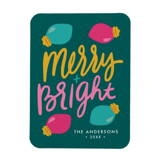 Vrolijke & Heldere Kerstmislichten Niet-Fotovakant Magneet (Verticaal)