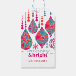 Vrolijke & heldere Ornamenten Cadeaulabel