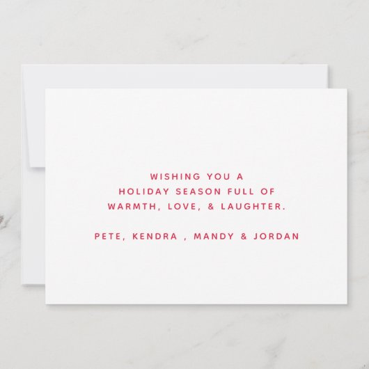 Vrolijke & heldere vetgedrukte letters Vakantie Fo Kaart (Achterkant)