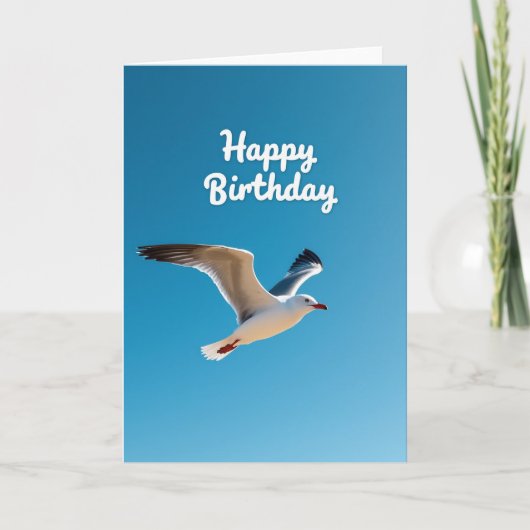 Vrolijke Hemel Vogel Kaart (Voorkant)