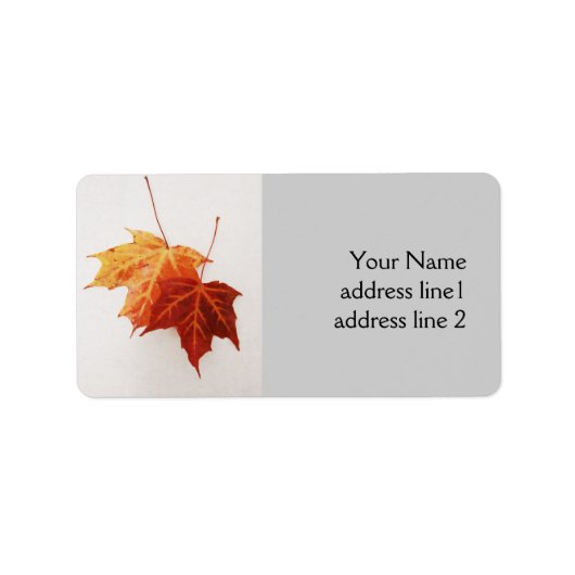Vrolijke herfst esdoorn bladeren label (Voorkant)