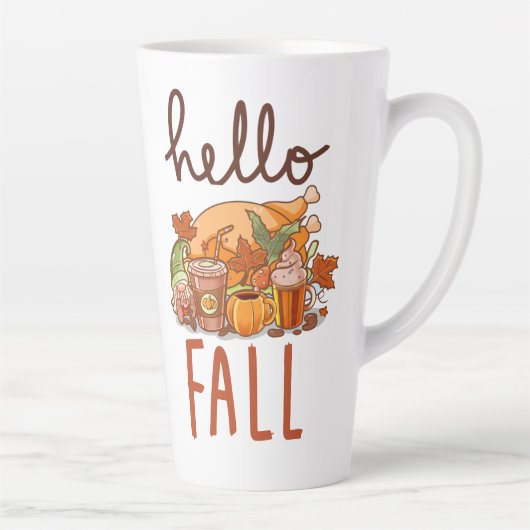 vrolijke herfst latte mok (Rechts)