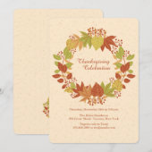 Vrolijke herfst uitnodiging (Voorkant / Achterkant)