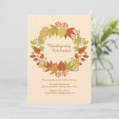 Vrolijke herfst uitnodiging (Staand voorkant)
