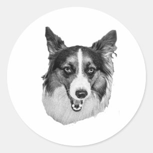 Vrolijke herfstpup ronde sticker