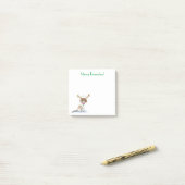 Vrolijke herinneringen! Waterverf Labradoodle Kers Post-it® Notes (Op bureau)