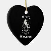 Vrolijke Hexmas Heksenschedel Spooky Witchcraft Keramisch Ornament (Rechts)