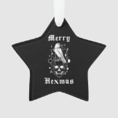Vrolijke Hexmas Heksenschedel Spooky Witchcraft Ornament (voorkant)