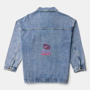 Vrolijke HIP HIPPO HOORAY MOO DENG Hippo Theme Zoo Denim Jacket