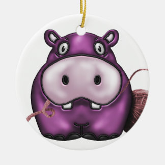 vrolijke hippo - producten keramisch ornament