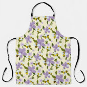 vrolijke hommels en bloemen die het patroon herhal schort (Voorkant)