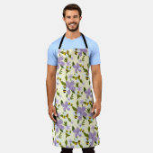 vrolijke hommels en bloemen die het patroon herhal schort (Gedragen)