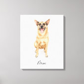 Vrolijke hond genaamd Max Canvas Afdruk (Voorkant)