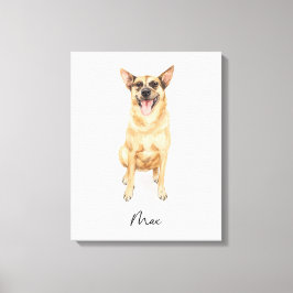 Vrolijke hond genaamd Max Canvas Afdruk