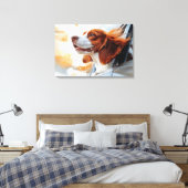 Vrolijke hond in de Wind Art Print (Insitu (Slaapkamer))