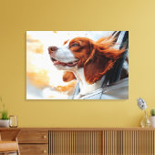 Vrolijke hond in de Wind Art Print (Insitu (Woonkamer))