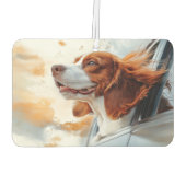 Vrolijke hond in de Wind Art Print Luchtverfrisser (Achterkant)