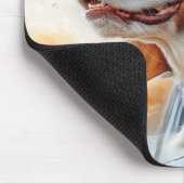 Vrolijke hond in de Wind Art Print Muismat (Hoek)