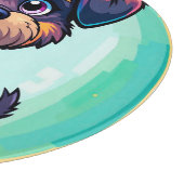 Vrolijke Hond Kleurrijke Cartoon Illustratie Snijplank (Hoek)