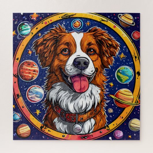 Vrolijke hond legpuzzel (Verticaal)