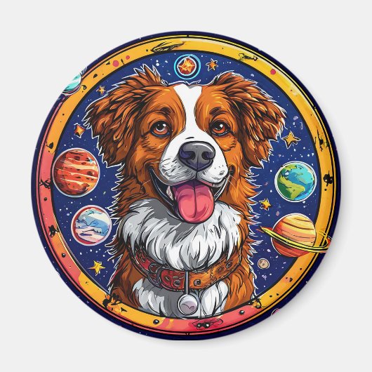Vrolijke hond magneet (Voorkant)