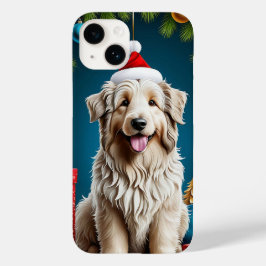 Vrolijke hond met een donzige vacht Case-Mate iPhone 14 hoesje
