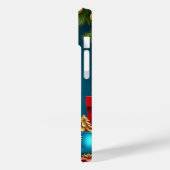 Vrolijke hond met een donzige vacht Case-Mate iPhone case (Achterkant / Links)