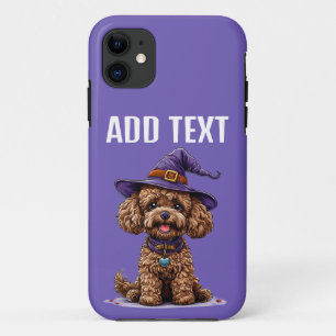 Vrolijke hond met een heks Pet Case-Mate iPhone Case