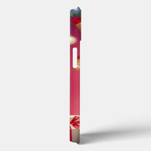 Vrolijke hond met een rode kerstmuts Case-Mate iPhone case (Achterkant / Rechts)