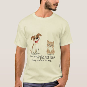 Vrolijke honden en katten t-shirt