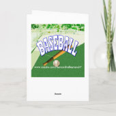 Vrolijke honkbalKerstmis Feestdagen Kaart (Achterkant)