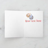 Vrolijke honkbalKerstmis Feestdagen Kaart (Binnen)