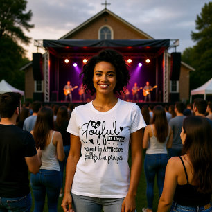 Vrolijke hoop lijdzaam gebed trouwe T-shirt